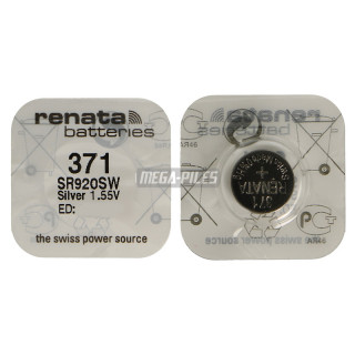 PILE SR920SW OXYDE ARGENT 371.SP 1.55V 35mAh RENATA