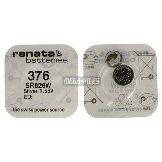 PILE SR626W OXYDE ARGENT 376.SP 1.55V 27mAh RENATA
