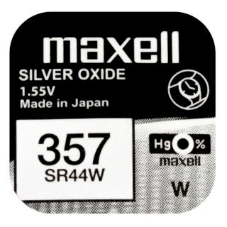 PILE SR44W OXYDE ARGENT 357 1.55 V 165 mAh MAXELL