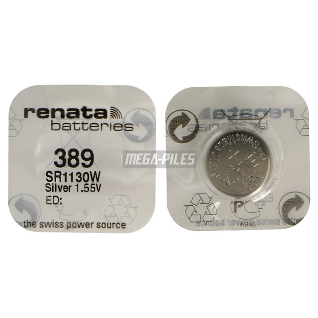 PILE SR1130W 389.SP OXYDE ARGENT SR54 1.55V 80mAh RENATA