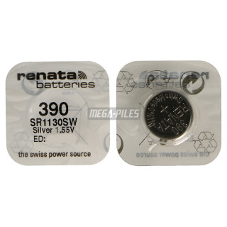 PILE SR1130SW OXYDE ARGENT 390.SP 1.55V 60mAh RENATA