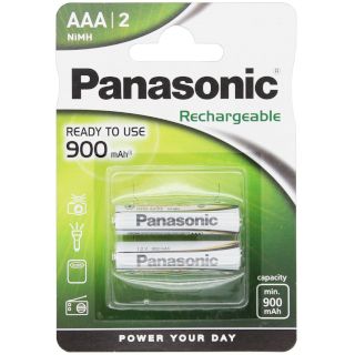 Piles LR03 EVOLTA rechargeables AAA ready to use 1.2V 900 mAh BL2 PANASONIC