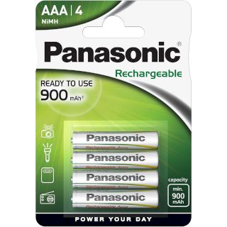 Piles LR03 EVOLTA rechargeables AAA ready to use 1.2V 900 mAh BL4 PANASONIC