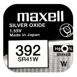 PILE SR41W OXYDE ARGENT 392 1.55V 39mAh MAXELL