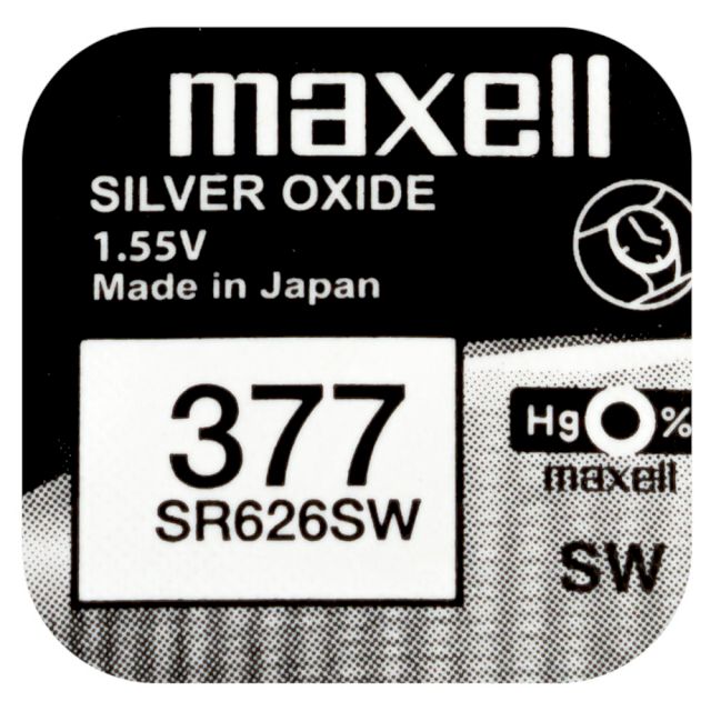 PILE SR626SW OXYDE ARGENT 377 1.55V 28mAh MAXELL