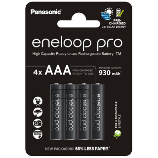 Piles Rechargeables Eneloop Pro NiMH AAA HR03 1.2V 930mAh BL4