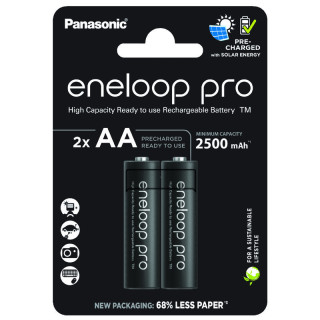 Piles Rechargeables Eneloop Pro NiMH AA HR6 1.2V 2450mAh BL2