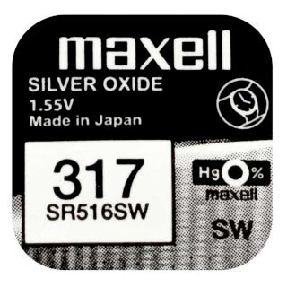 PILE SR516SW OXYDE ARGENT 317 1.55V 11.5mAh MAXELL