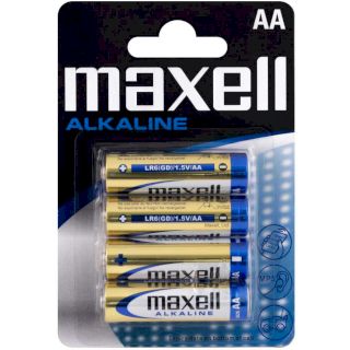 4 Piles LR6 AA Alcaline 1.5V Maxell