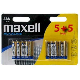 Piles LR03 alcalines AAA MN2400 1.50V BL10 MAXELL