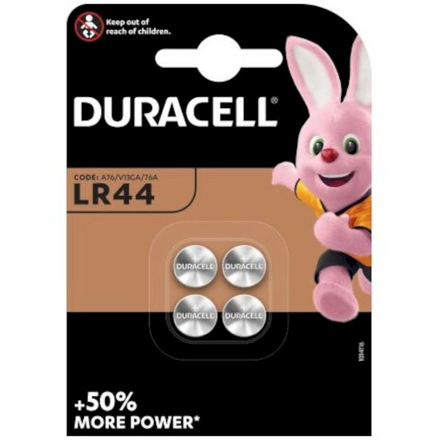 PILES LR44 ALCALINES A76 1.5V 130mAh BL4 DURACELL
