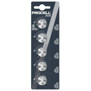 5 Piles Bouton CR2025 Lithium 3V 165mAh Duracell Procell