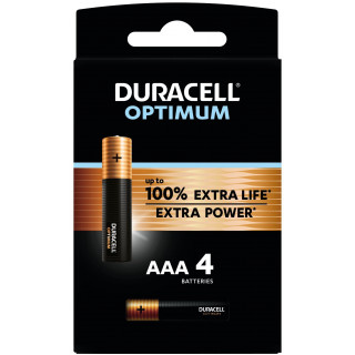 4 Piles Alcalines Optimum LR03 AAA MX2400 Duracell