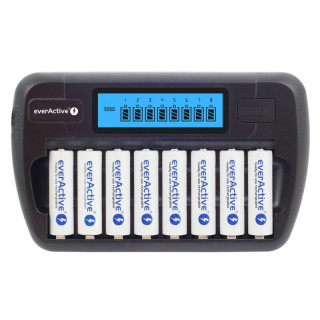 Chargeur professionnel NiMH everActive NC-800 pour 8 piles AA ou AAA