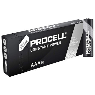 10 Piles Alcalines AAA LR03 Constant 1.5V 1222mAh Duracell Procell