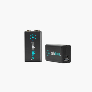 2 Piles Rechargeables USB-C 6LR61 9V 450mAh PALE BLUE