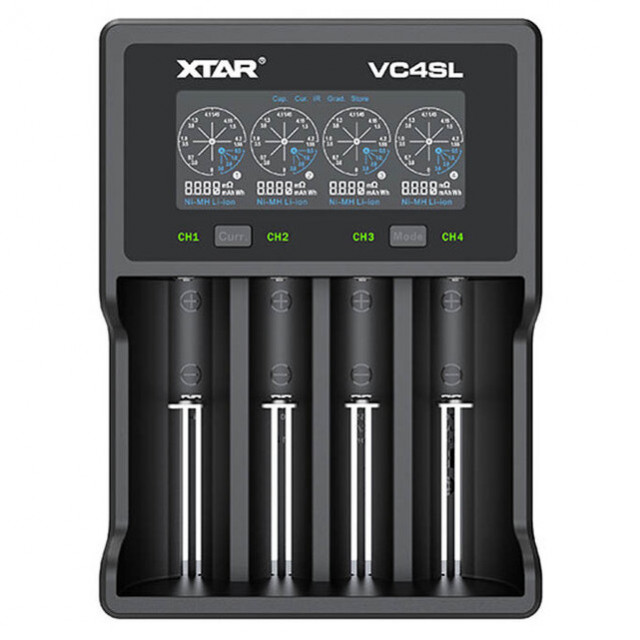 Chargeur de batteries Li-ion et MiMH USB-C XTAR VC4SL