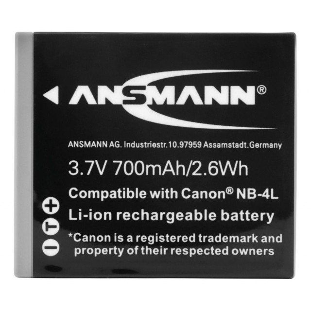 Batterie compatible Canon NB 4L ANSMANN