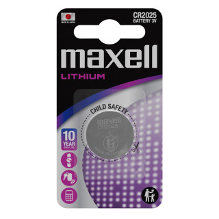 Pile Bouton CR2025 Lithium 3V 170mAh Maxell