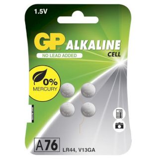 PILE LR44 ALCALINE A76C 1.5V 110mAh BL4 GP