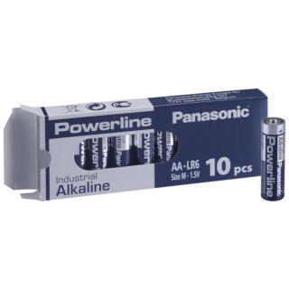PILES LR6 ALCALINES POWERLINE AA 1.5V (10-boite) PANASONIC