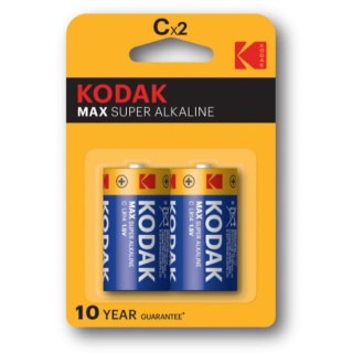 Piles alcalines LR14 C Max Super Alkaline 1.5V BL2 KODAK