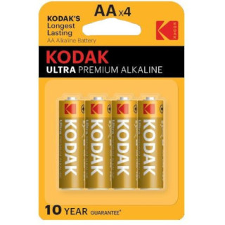 Piles alcalines LR6 AA Ultra Premium 3000mAh 1.5V BL4 KODAK