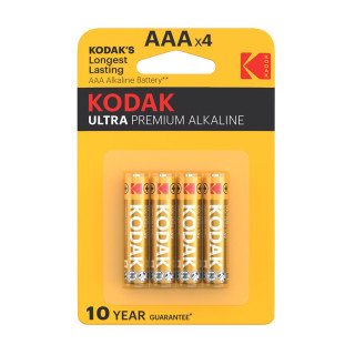 Piles alcalines LR03 AAA Ultra Premium 1300mAh 1.5V BL4 KODAK