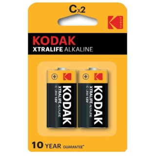 Piles alcalines LR14 C Xtralife 1.5V BL2 KODAK