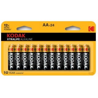 Piles alcalines LR6 AA Xtralife 1.5V BL24 KODAK