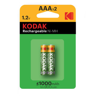 Piles rechargeables HR03 AAA NiMH 1.2V 1000mAh BL2 KODAK