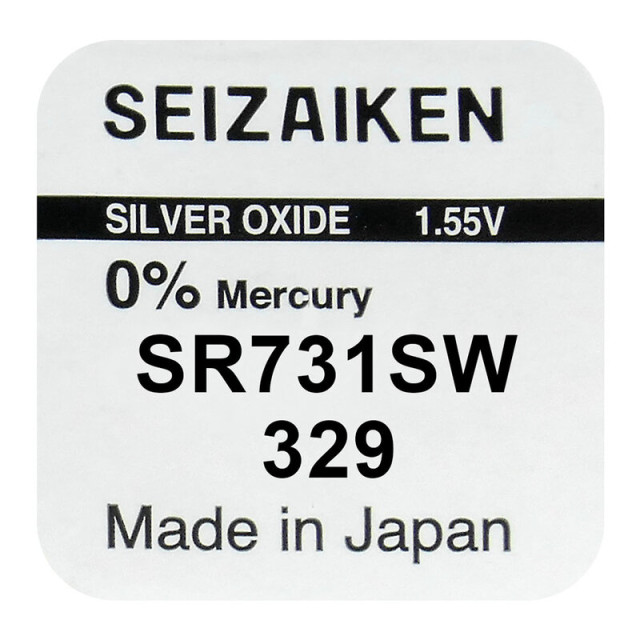 Pile SR731SW oxyde argent 329 1.55V 36mah SEIZAIKEN