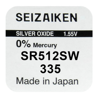 Pile SR512SW oxyde argent 335 1.55V 5.5mah SEIZAIKEN