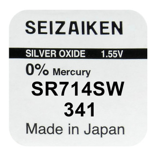 Pile SR714SW oxyde argent 341 1.55V 15mah SEIZAIKEN