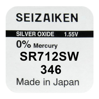 Pile SR712SW oxyde argent 346 1.55V 10mah SEIZAIKEN