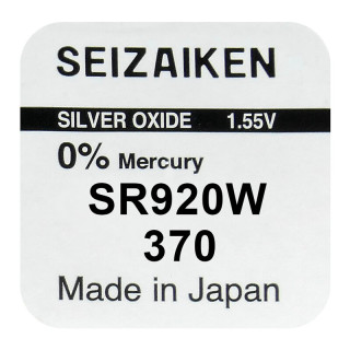 Pile SR920W oxyde argent 370 1.55V 42mah SEIZAIKEN