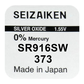 Pile SR916SW oxyde argent 373 1.55V 27mah SEIZAIKEN