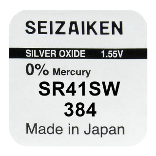 Pile 384 SR41SW Oxyde d'Argent 1.55V 45mAh Seizaiken
