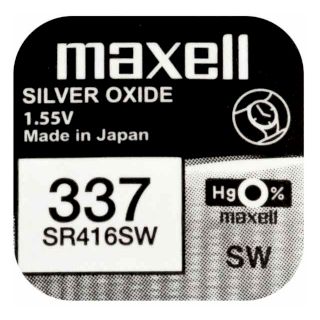 PILE SR416SW OXYDE ARGENT 337 1.55V 8mAh MAXELL