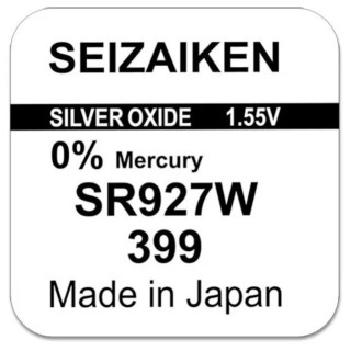 Pile SR927W oxyde argent 399 1.55V 53mah SEIZAIKEN