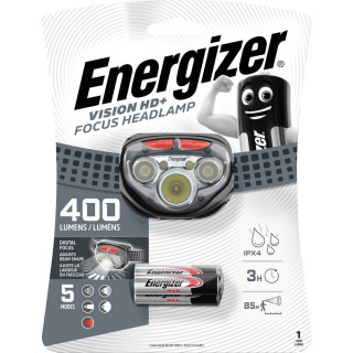 Lampe frontale Vision HD+ Focus 5LED avec 3xAAA 400 lumens ENERGIZER