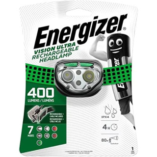 Lampe frontale Vision Ultra rechargeable avec batterie li-ion 400 lumens ENERGIZER