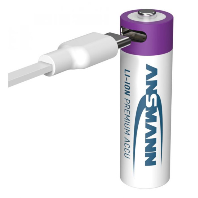 Accu Li-Ion AA rechargeable par cable USB-C 2000 mAh BL4 ANSMANN