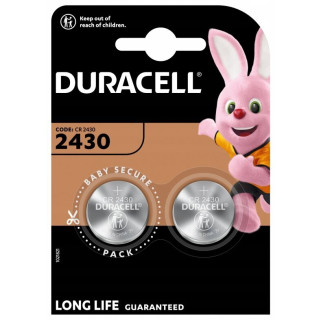 2 Piles Bouton CR2430 DL2430 Lithium 3V 270mAh Duracell