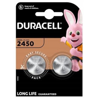 2 Piles Bouton CR2450 DL2450 Lithium 3V 620mAh Duracell