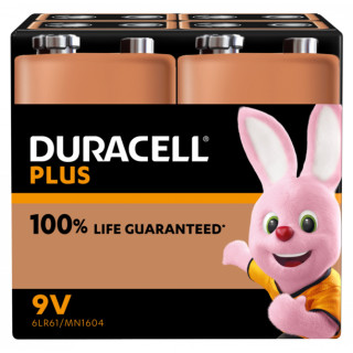 Piles 6LR61 Plus 100% MN1604 9V BL4 DURACELL