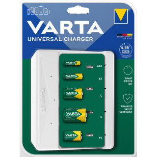 Chargeur Universel NiMH pour piles AA, AAA, C, D et 9V VARTA