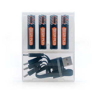 4 Piles Rechargeables USB-C AAA 1.5V 600mAh MegaPiles