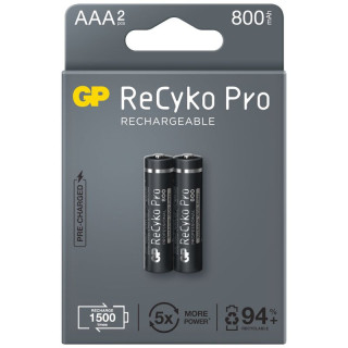 2  Piles Rechargeables LR03 AAA ReCyko Pro 1,2V 800mAh GP