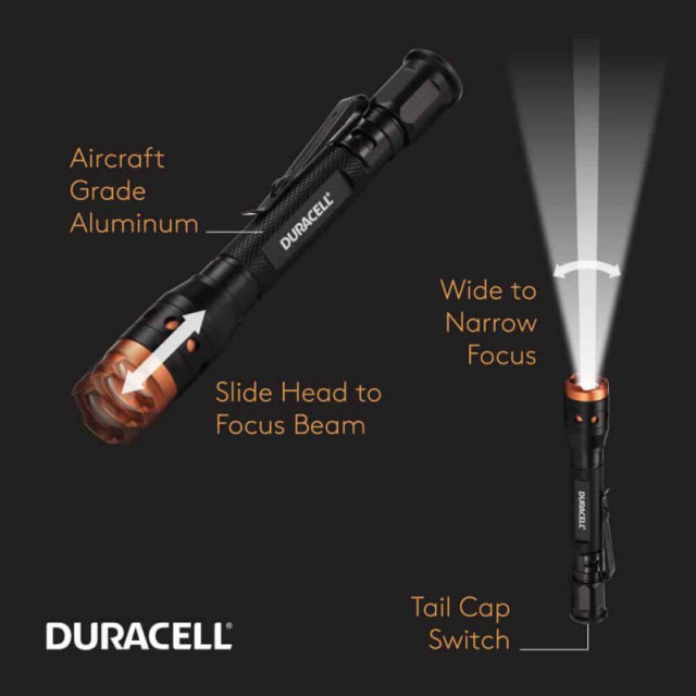 Lampe de Poche DF700SE 700 Lumens avec 4 Piles AAA Duracell